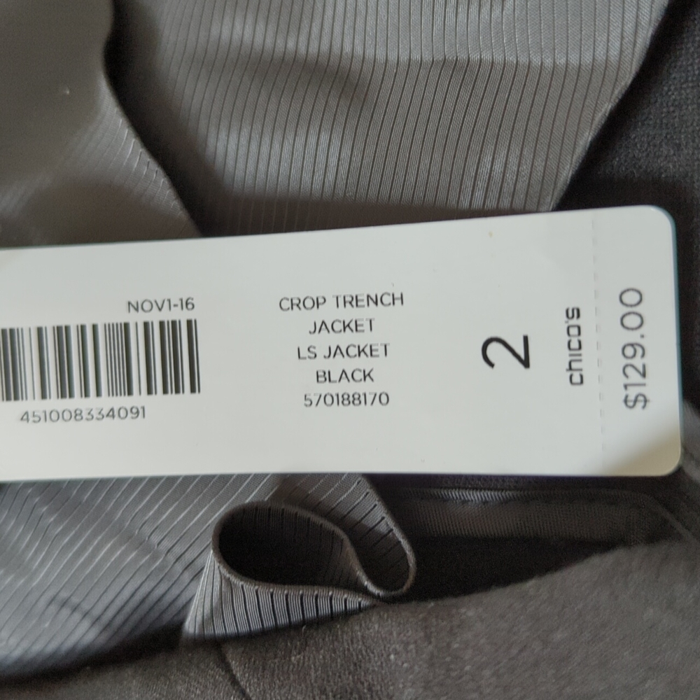 Chicos Cropped Trench Jacket - Picture 16 of 16